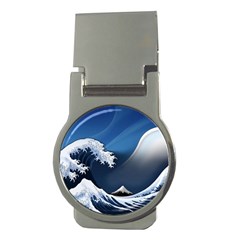 The Great Wave Off Kanagawa Money Clips (round)  by Grandong