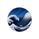 The Great Wave Off Kanagawa Rubber Round Coaster (4 pack) Front