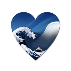 The Great Wave Off Kanagawa Heart Magnet by Grandong