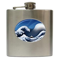 The Great Wave Off Kanagawa Hip Flask (6 Oz) by Grandong