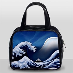 The Great Wave Off Kanagawa Classic Handbag (two Sides) by Grandong