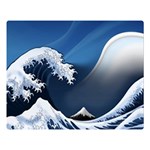 The Great Wave Off Kanagawa Two Sides Premium Plush Fleece Blanket (Large) Blanket Back