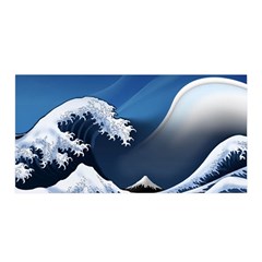 The Great Wave Off Kanagawa Satin Wrap 35  X 70  by Grandong