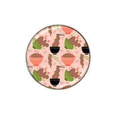 Doodle Yakisoba Seamless Pattern Background Cartoon Japanese Street Food Hat Clip Ball Marker by Grandong