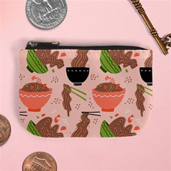 Doodle Yakisoba Seamless Pattern Background Cartoon Japanese Street Food Mini Coin Purse by Grandong