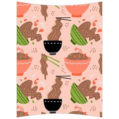 Doodle Yakisoba Seamless Pattern Background Cartoon Japanese Street Food Back Support Cushion by Grandong