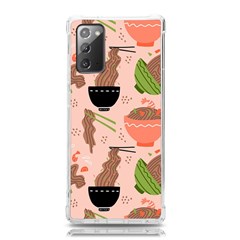 Doodle Yakisoba Seamless Pattern Background Cartoon Japanese Street Food Samsung Galaxy Note 20 Tpu Uv Case by Grandong