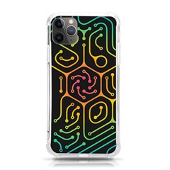 Circuit Hexagonal Geometric Pattern Background Pattern Iphone 11 Pro Max 6 5 Inch Tpu Uv Print Case by Ndabl3x