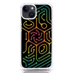 Circuit Hexagonal Geometric Pattern Background Pattern iPhone 14 TPU UV Print Case Front