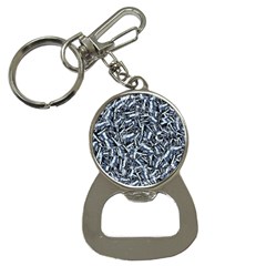 Cobalt Kaleidoscope Print Pattern Design Bottle Opener Key Chain by dflcprintsclothing