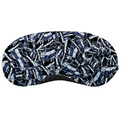 Cobalt Kaleidoscope Print Pattern Design Sleeping Mask by dflcprintsclothing