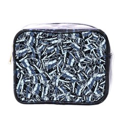 Cobalt Kaleidoscope Print Pattern Design Mini Toiletries Bag (one Side)