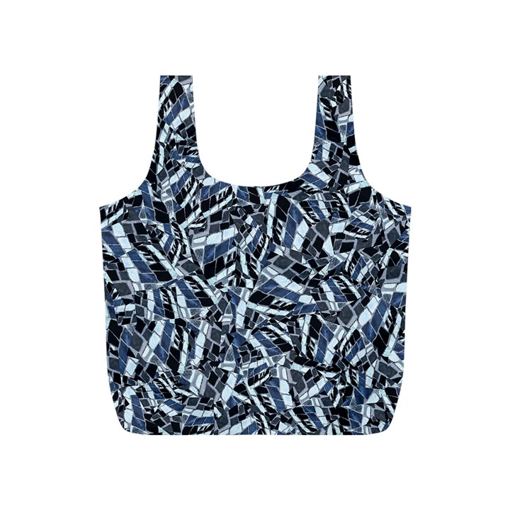 Cobalt Kaleidoscope Print Pattern Design Full Print Recycle Bag (S)