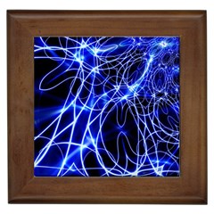 Lines Flash Light Mystical Fantasy Framed Tile by Dutashop