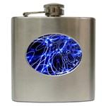 Lines Flash Light Mystical Fantasy Hip Flask (6 oz) Front