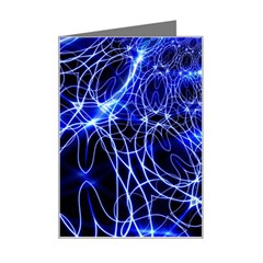 Lines Flash Light Mystical Fantasy Mini Greeting Card by Dutashop