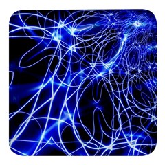 Lines Flash Light Mystical Fantasy Square Glass Fridge Magnet (4 Pack) by Dutashop