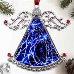 Lines Flash Light Mystical Fantasy Metal Angel With Crystal Ornament