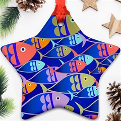 Sea Fish Illustrations Ornament (star)