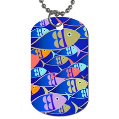 Sea Fish Illustrations Dog Tag (two Sides) by Mariart