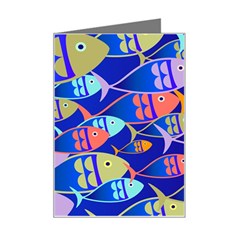 Sea Fish Illustrations Mini Greeting Card by Mariart