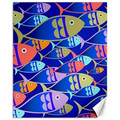 Sea Fish Illustrations Canvas 11  X 14  by Mariart