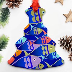 Sea Fish Illustrations Christmas Tree Ornament (two Sides) by Mariart