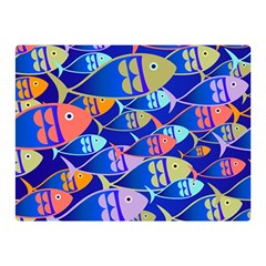 Sea Fish Illustrations Two Sides Premium Plush Fleece Blanket (mini) by Mariart