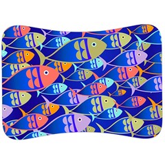 Sea Fish Illustrations Velour Seat Head Rest Cushion