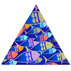 Sea Fish Illustrations Wooden Puzzle Triangle