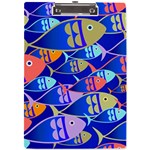 Sea Fish Illustrations A4 Acrylic Clipboard Front