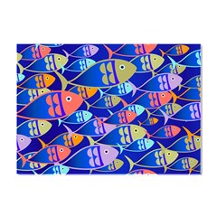 Sea Fish Illustrations Crystal Sticker (a4) by Mariart