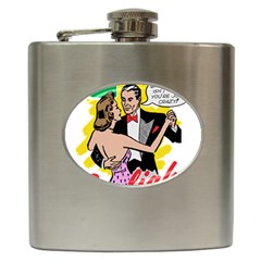 G Is For Gaslight Funny Dance1-01 Hip Flask (6 oz)