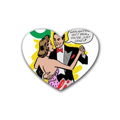 G Is For Gaslight Funny Dance1-01 Rubber Coaster (Heart)