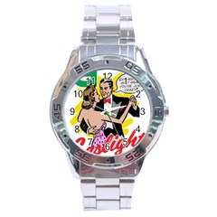 G Is For Gaslight Funny Dance1-01 Stainless Steel Analogue Watch