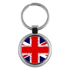 Union Jack London Flag Uk Key Chain (round) by Celenk