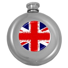 Union Jack London Flag Uk Round Hip Flask (5 Oz) by Celenk