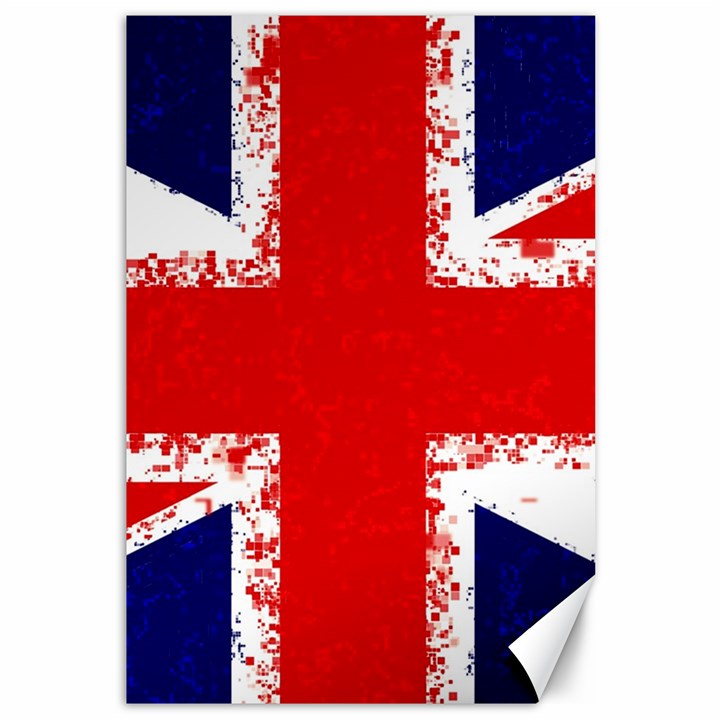 Union Jack London Flag Uk Canvas 12  x 18 