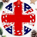 Union Jack London Flag Uk Ornament (Round Filigree) Front