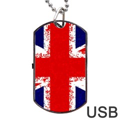 Union Jack London Flag Uk Dog Tag Usb Flash (one Side) by Celenk