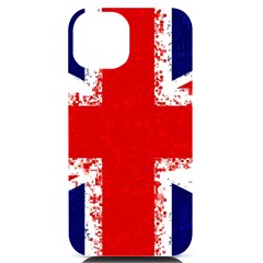 Union Jack London Flag Uk Iphone 14 Black Uv Print Case by Celenk