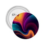 Abstract Colorful Waves Painting 2.25  Buttons Front