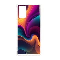 Abstract Colorful Waves Painting Samsung Galaxy Note 20 TPU UV Case