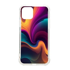 Abstract Colorful Waves Painting iPhone 11 Pro 5.8 Inch TPU UV Print Case