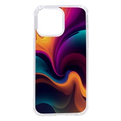 Abstract Colorful Waves Painting iPhone 14 Pro Max TPU UV Print Case