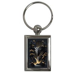 Waterfall Water Nature Springs Key Chain (rectangle)