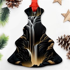 Waterfall Water Nature Springs Ornament (christmas Tree)  by Simbadda