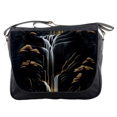 Waterfall Water Nature Springs Messenger Bag by Simbadda