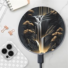 Waterfall Water Nature Springs Wireless Fast Charger(white) by Simbadda