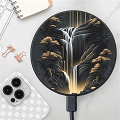 Waterfall Water Nature Springs Wireless Fast Charger(black) by Simbadda